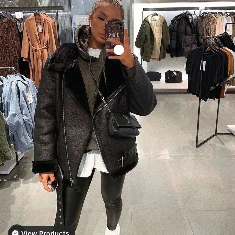 Zara Black Leather Jacket